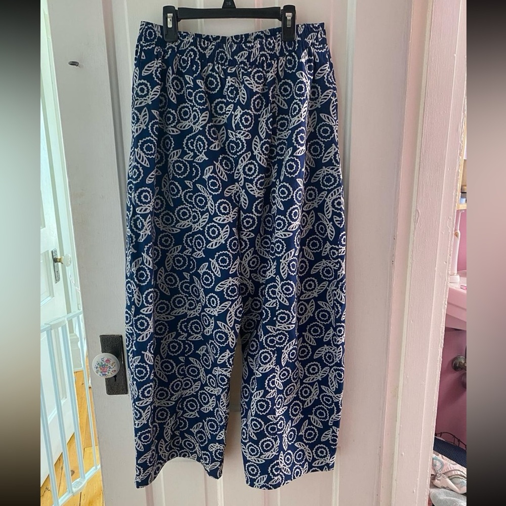 Ilana Kohn Blue and White Patterned Joggers